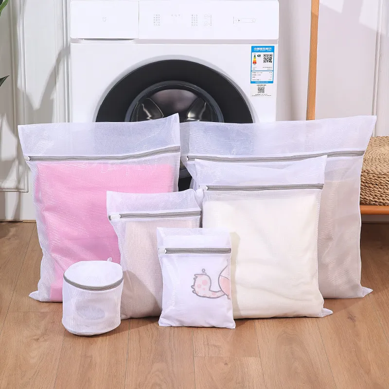 Thickened Fine Mesh Laundry Bag – Bra & Lingerie Washing Protector with Durable Zipper, Reusable Delicate Wash Bag for Underwear, Bras, Socks & Baby Clothes